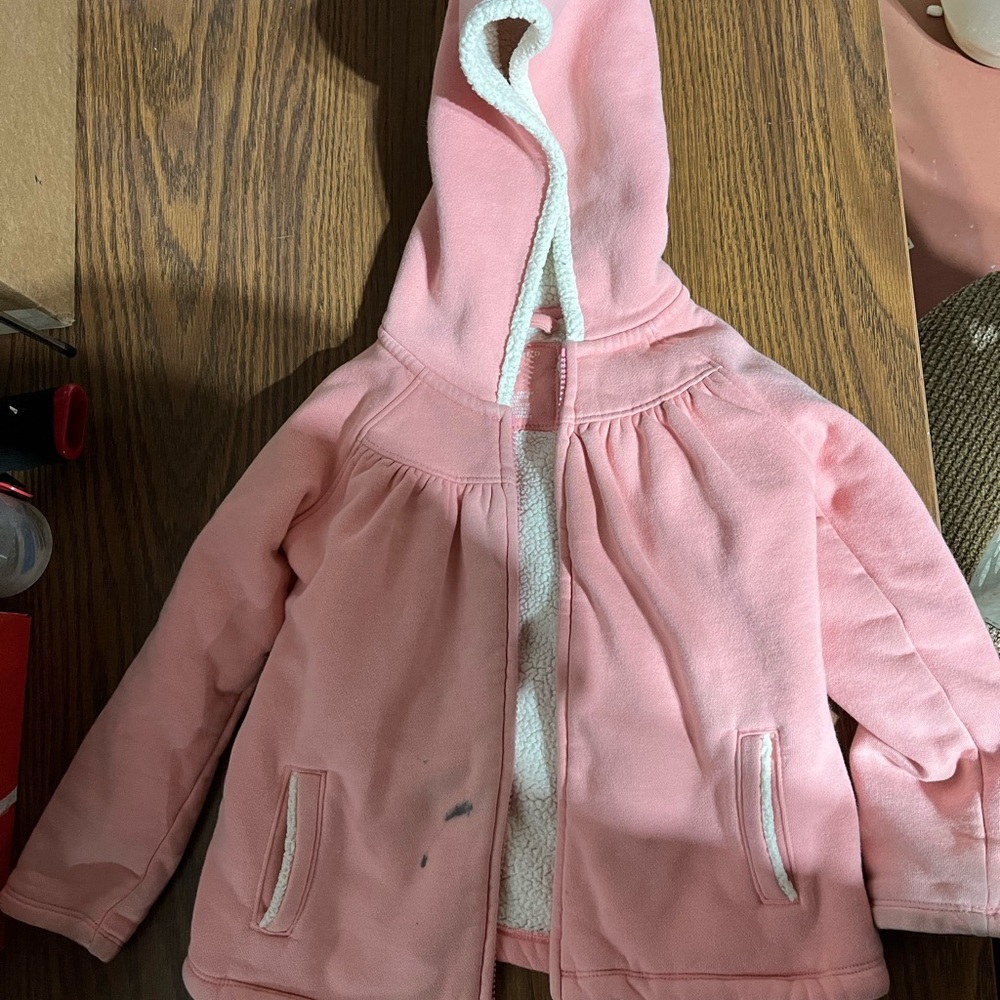 Girls Lined Zip-Up Jacket - Size 4